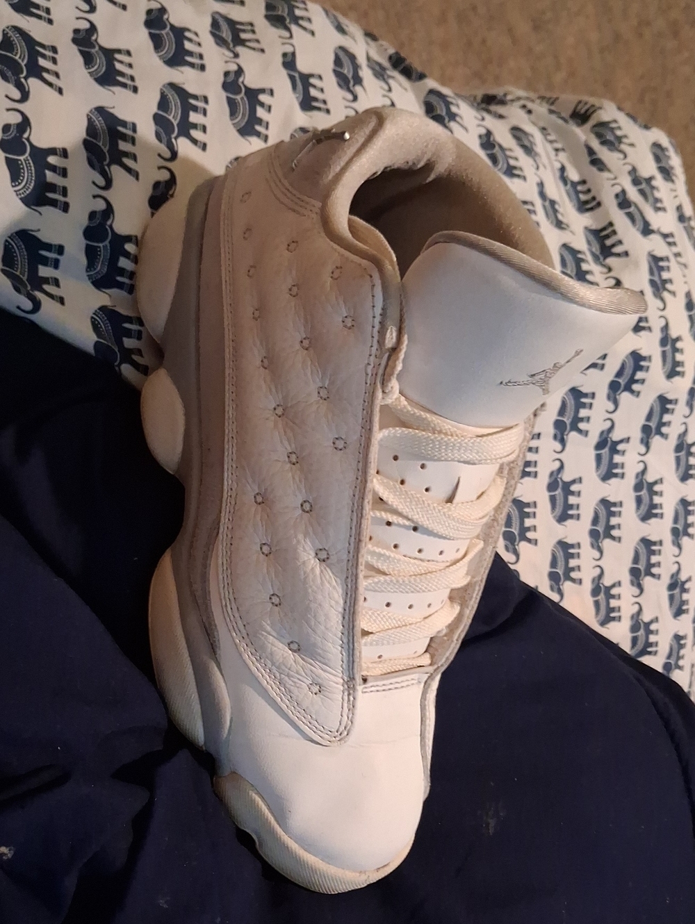 Jordan All-White Leather Basketball Sneakers